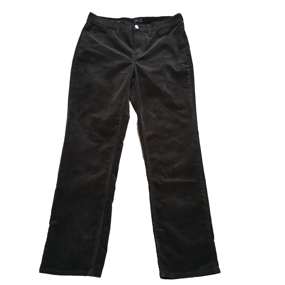 J Crew Womens 29 Black Corduroy Full Length Essential Straight Fit Pants